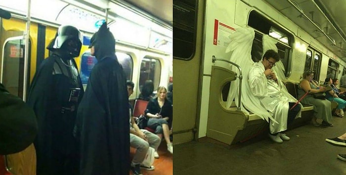 Это метро или сумасшедший дом? Фото о разнообразии модников в общественном транспорте