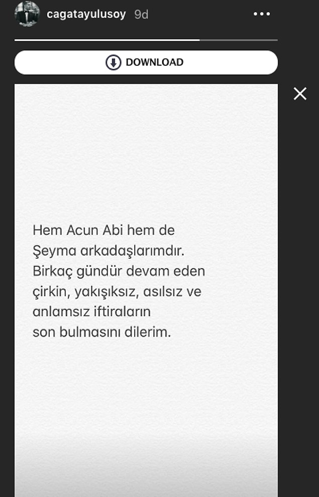Bu arada son dakika gelişmesi verelim hemen. Çağatay Ulusoy, Şeyma Subaşı ile ilgili çıkan haberleri işte böyle yalanladı.