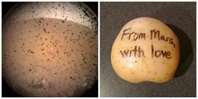 3. NASA'nın Instagram'da paylaştığı Mars fotoğrafının tost makinesiyle çekilmiş gibi duran düşük kalitesi de mizah konusu oldu.