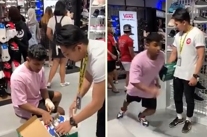 Ayakkabı Denerken Yaptığı Hareketle Satış Danışmanına Üç Buçuk Attıran Adam