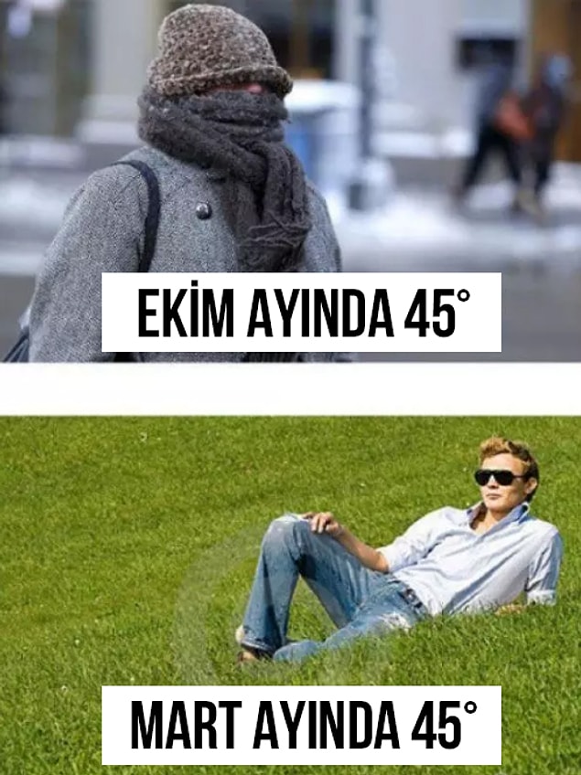 14. İlkbahar ve sonbahar arasındaki büyük fark.