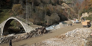 Koruma Altına Alınmıştı: Rize'de 300 Yıllık Köprü Yol Yapım Çalışmasında Tahrip Edildi