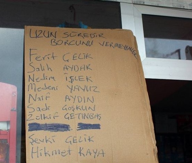 16. İfşa edilince biri geri ödemiş borcunu. :)