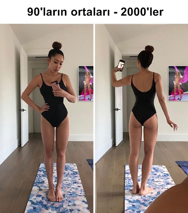 Büyük göğüsler ve uzun bacaklarla 90-2000'ler