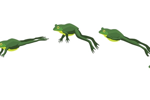 3. Очередь лягушки: