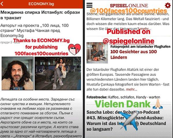 Proje şu ana kadar Alman Spiegel Dergisi ve Zeit Gazetesinde, Protekiz Publica gazetesi ve Fransız Phototrend web sayfasında yayınlandı.