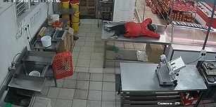 Markete Giren Kediden Korkan Kadının Ölü Taklidi Yaptığı Efsane Anlar