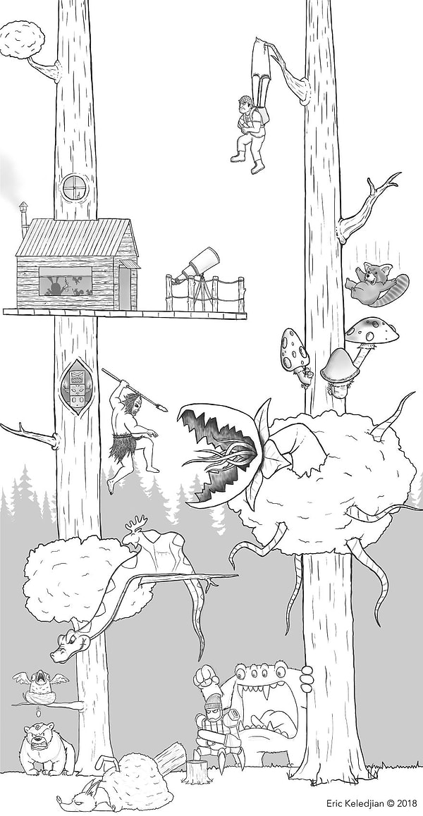 15. И не ошиблись! Там застрял парашютист...