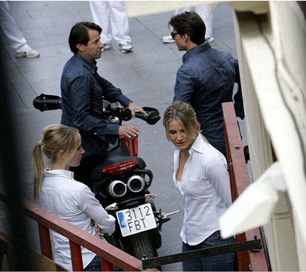 16. Том Круз и Камерон Диас со своими дублерами — "Рыцарь дня"