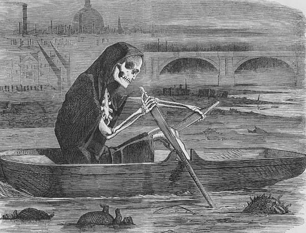 4. Londra’daki Thames Nehri kanalizasyon atığı ve ölü hayvan ile öylesine doluydu ki, üstünden yürüyüp geçebilirdiniz.
