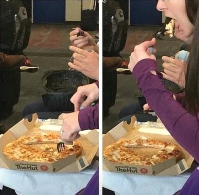 6. Using fork for pizza?