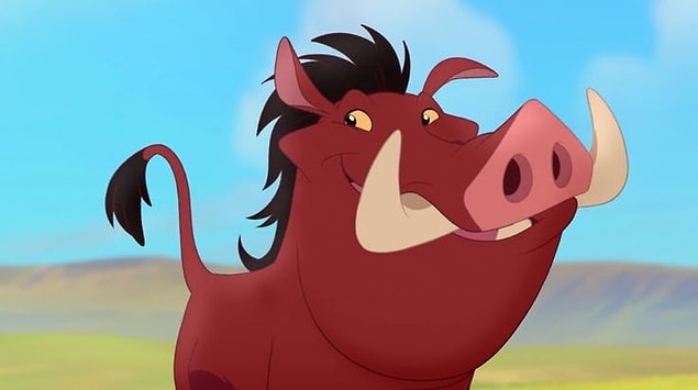 5. Pumbaa karakteri yüzünden Disney'in başı belaya girmiş.