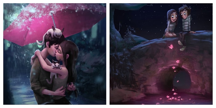 18 идиллических иллюстраций о любви и привязанности, которые делятся своей теплой через экран