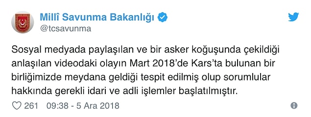 "Sorumlular hakkında gerekli idari ve adli işlemler başlatıldı"