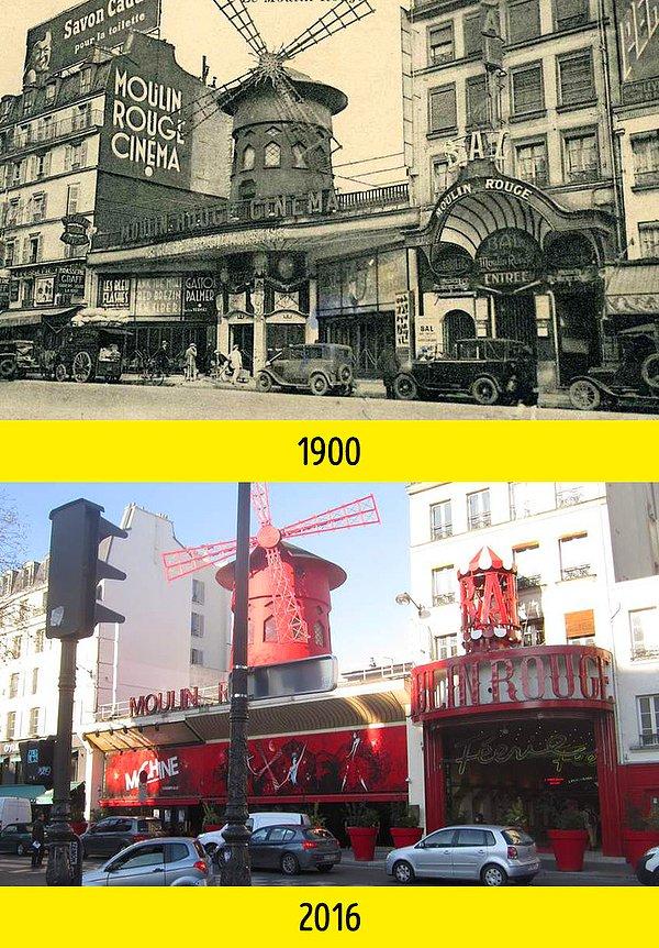 1. Paris'teki Moulin Rouge