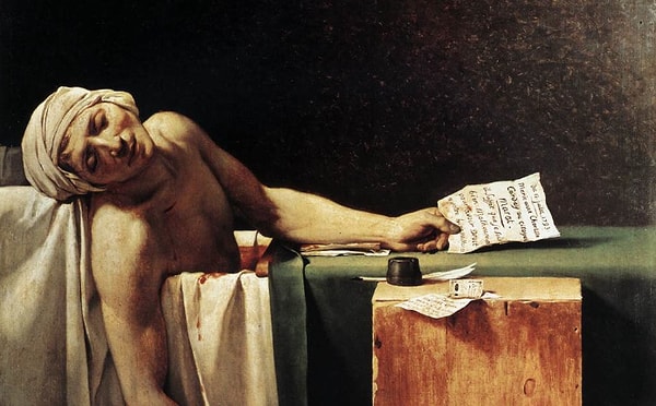 «Смерть Марата» (1793) - Жак-Луис Дэвид