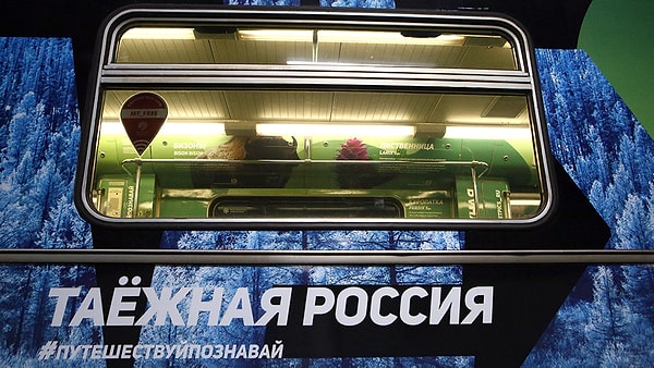 В этом поезде можно увидеть основные природные зоны России: Арктика и тундра, тайга и степи, леса и горы, а еще острова и подводные экосистемы, озера и пустыни.