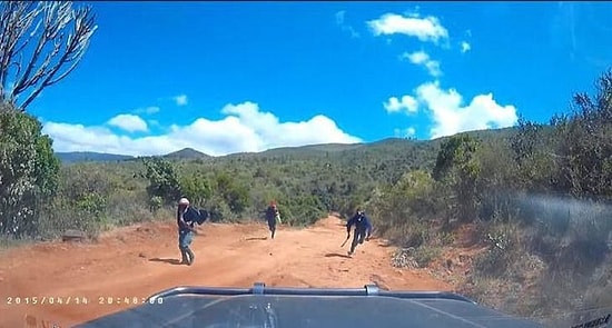 Korku Filmi Gibi: Issız Bir Yolda Elleri Palalı Saldırganlar Tarafından Önleri Kesilen Çift