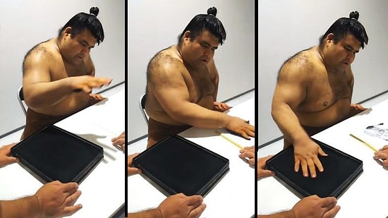 İmza Veren Sumo Güreşçisinin İzlemelere Doyamayacağınız Görüntüleri!