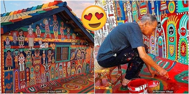 Köyünün Yıkılacağını Öğrenince Duvarlara Resim Yapmaya Başlayan ve 10 Yıldır Hiç Durmayan Bir Adam: Huang Yung-fu