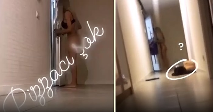 Merve Sanay Olayı Abarttı: Pizzacıya Kapıyı Çıplak Açtı!