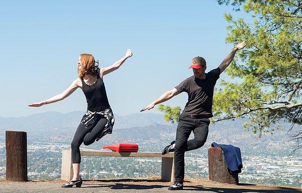 18. Emma Stone ve Ryan Gosling La La Land setinde bir dans provası yapıyor.