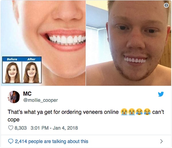 1. Когда захотелось разнообразия, и ты рискнул и заказал зубы по Интернету.