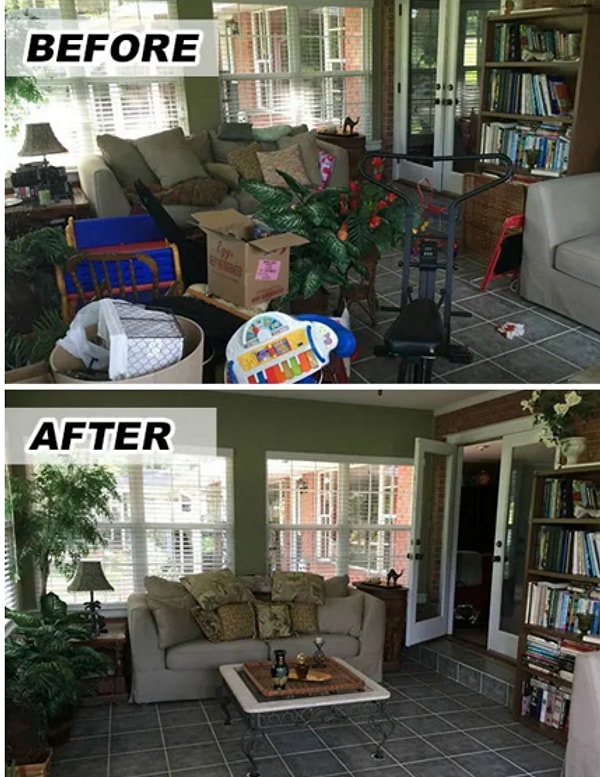 16. Какая, оказывается, симпатичная комната скрывалась за кучей хлама.