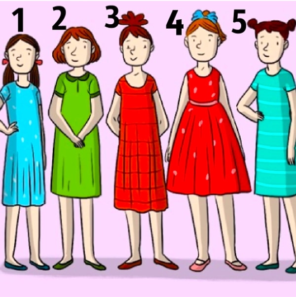 Теперь вы видите 5 девушек... Также посмотрите на них очень внимательно!