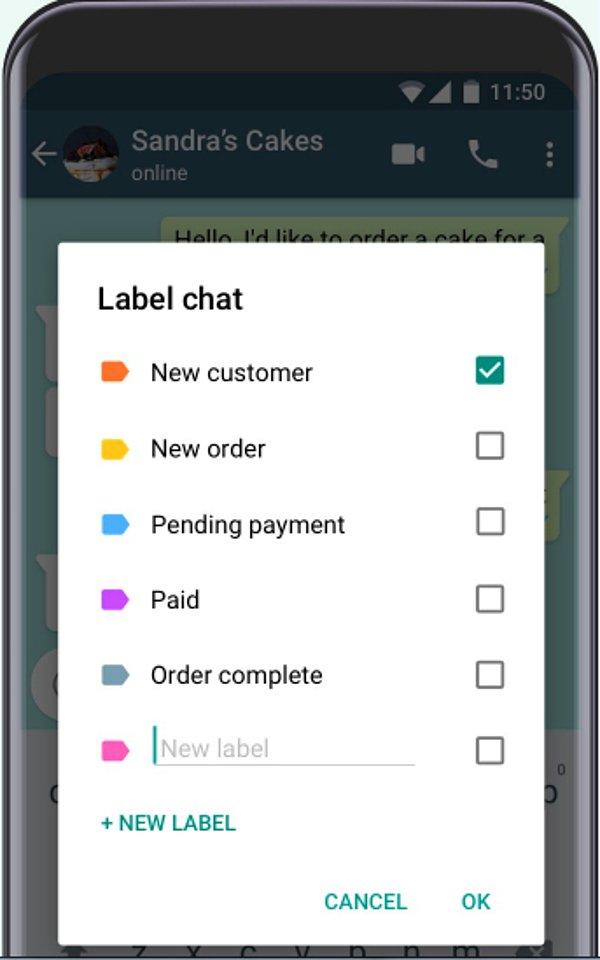 Ayrıca müşteriler kategorilere ayırarak etiketlenebiliyor. Yeni müşteri, ödeme, yeni sipariş, şikayet gibi etiketler kullanarak müşterilerle iletişiminizi kolaylaştırabilirsiniz.
