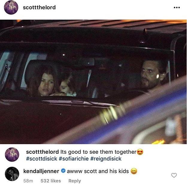 14. Kendall Jenner's response to a fan about Scott Disick for dating a teenager