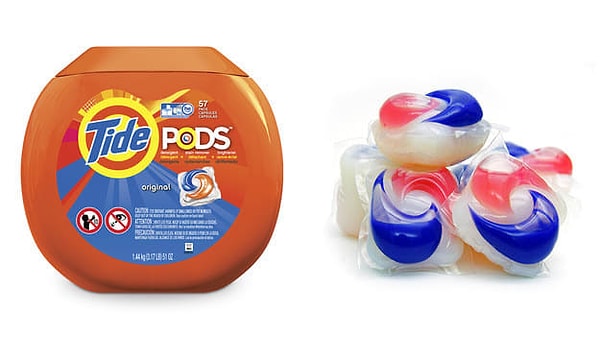 7. Челлендж "The Tide Pod Challenge" по поеданию капсул стирального порошка произошел в 2018 году
