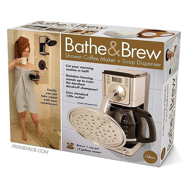 20. Кофе-машина в душе: "Теперь ваша утренняя рутина займёт в два раза меньше времени"