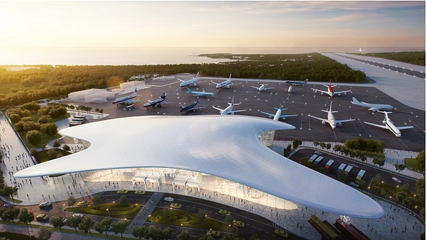 1. Архитекторы черпали вдохновение из природы, а дизайн аэропорта основан на полете птиц.