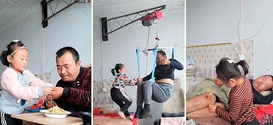 Annesi Terk Ettikten Sonra Felçli Babasına Tek Başına Bakmak Zorunda Kalan 6 Yaşındaki Kız