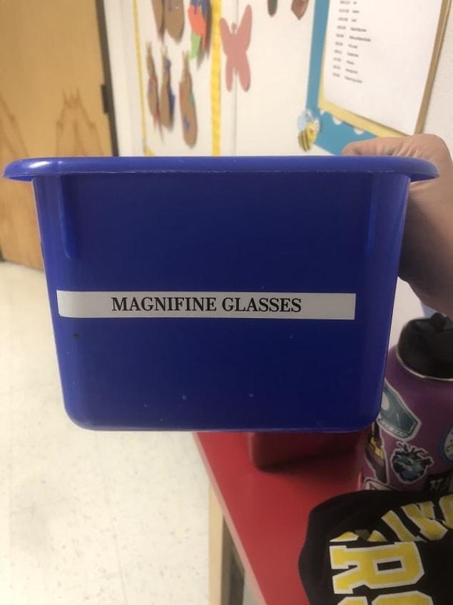 12. This box is for "magnifying glasses."