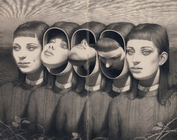 12. Работа Майлза Джонстона, изображающая эволюцию личности: