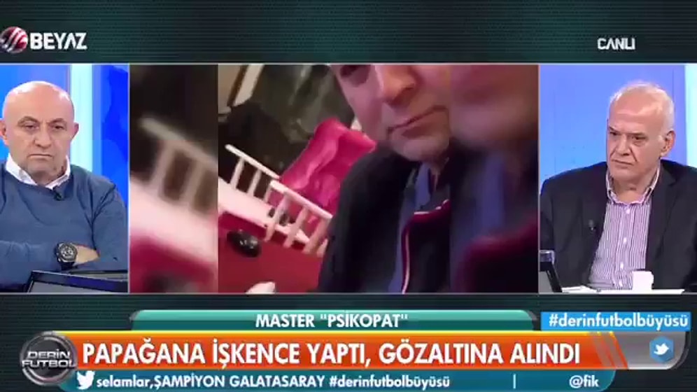 Canlı Yayında Murat Özdemir'in Papağana İşkence Görüntülerini İzleyen Ahmet Çakar: 'O. Çocuğu'