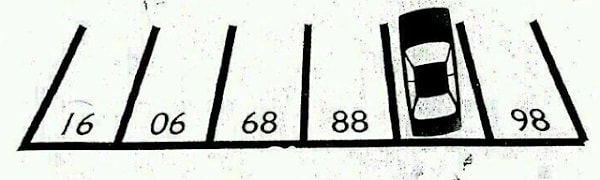 8. На парковочном месте под каким номером стоит этот автомобиль?