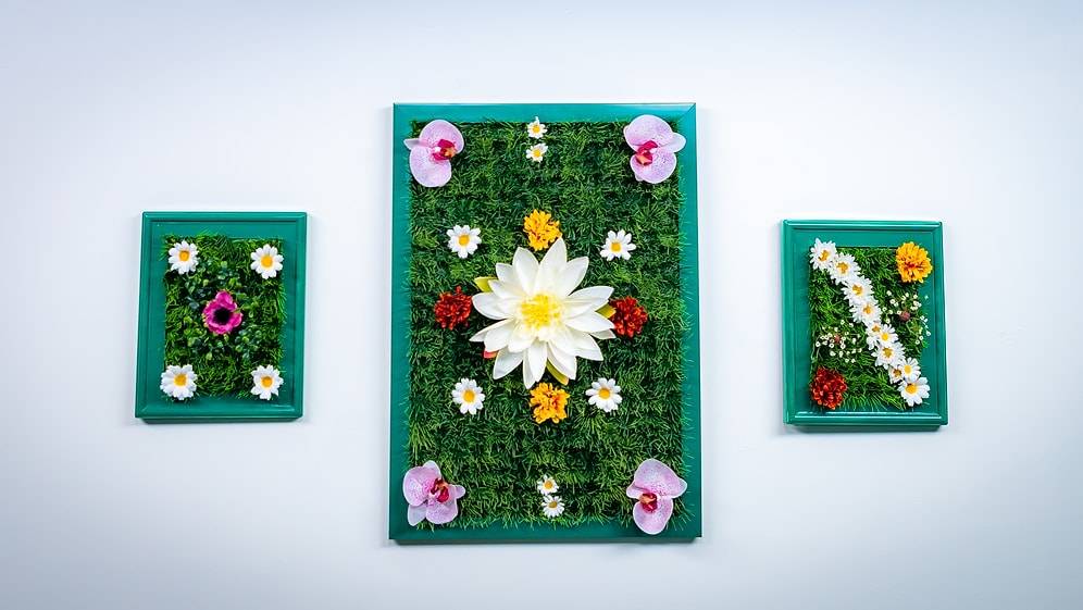 Yapay Çiçeklerle Duvarları Yeşillendirdik! #güzelfikir