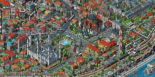Tarık Tolunay'ın Tüm Detaylarıyla İstanbul'u Çizdiği 200 Milyon Piksellik İllüstratif Harita: Fractal İstanbul