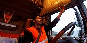 Fransa'daki Sarı Yelekliler Protestolarına Havalı Kornasıyla Eşlik Eden Türk TIR Şoförü