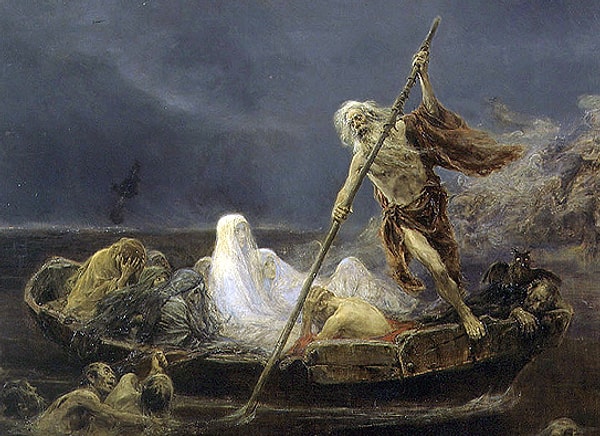 5. Как зовут перевозчика в подземное царство мертвых?