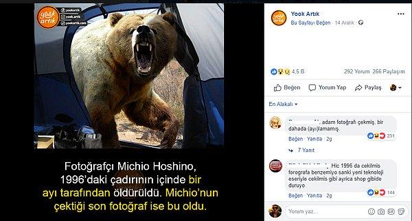 5. "Fotoğrafın Michio Hoshino’nun çektiği son kare olduğu iddiası."