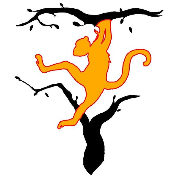 Свисающая с ветки обезьяна