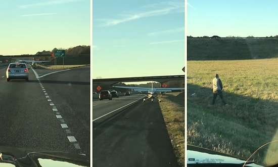 Tuvalet İhtiyacı İçin Otoyola İnmiş Hissi Uyandıran Uçak