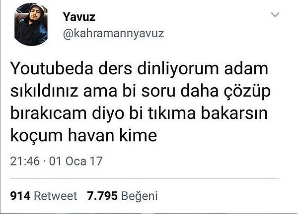 2. Kimse kendini özel zannetmesin.