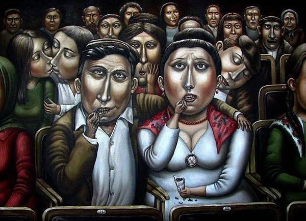 2. Она не просто рисует картины с моментами жизни из СССР, она с точностью передает всю стилистику тех времен