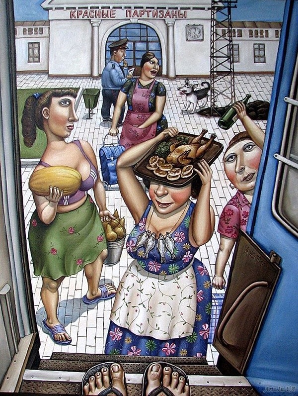 4. "Вернуться в детство! Я не рисую СССР, не прославляю его и не рыдаю, как многие думают, а вспоминаю. И чем, к примеру, продавцы у поездов с пирожками и ведрами яблок отличаются от нынешних?!"