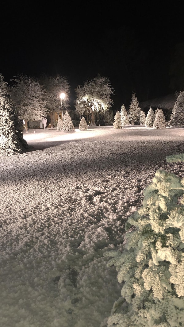 Вид из дома Ким у подножия горы был великолепен, поэтому она выложила и это снежное фото.